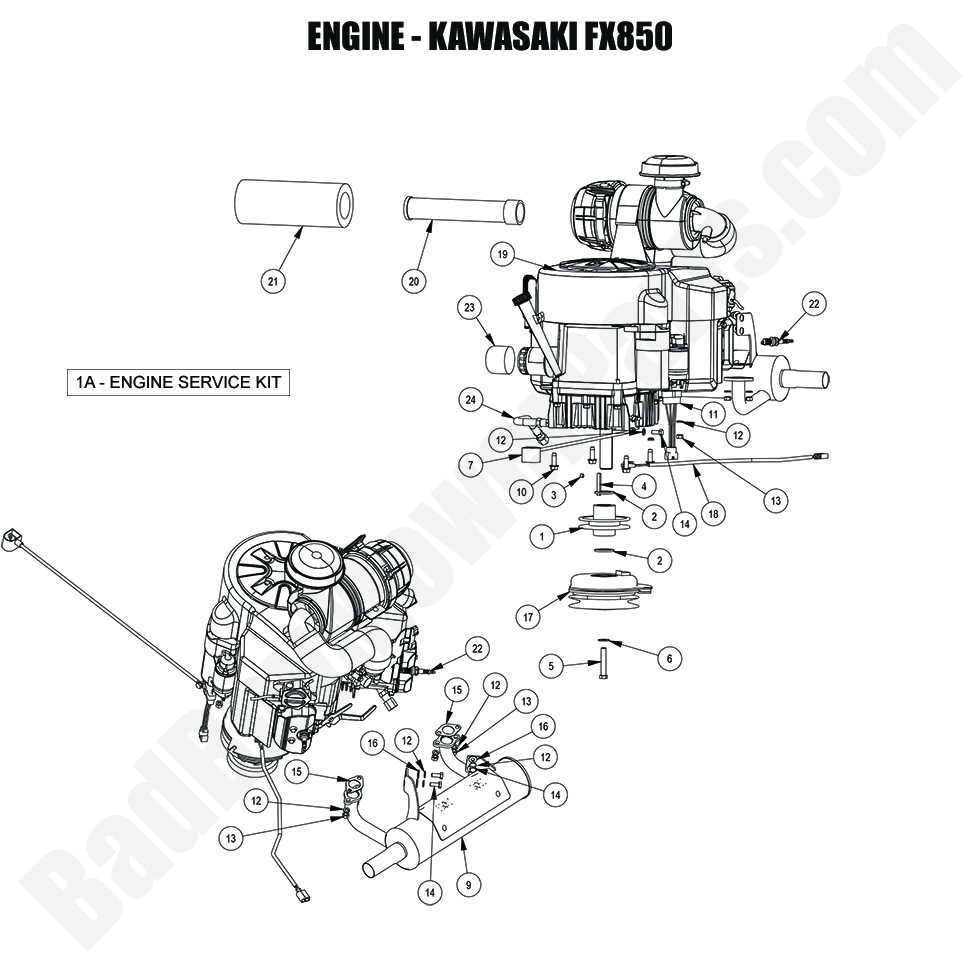 2024 Revolt (48"-61" Decks) Engine - Kawasaki FX850